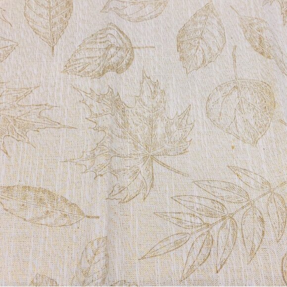 Envogue Harvest Fall Leaves Tablecloth 60x102 Gold Shimmer Tan Thanksgiving - Picture 7 of 11